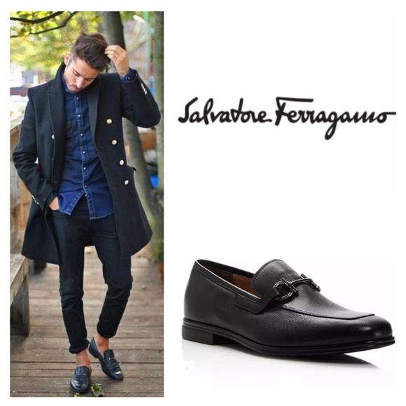 Salvatore Ferragamo Shoes | Salvatore Ferragamo Mens Gancini Bit Loafer | Color: Black | Size: 11.5 | Kate80's Closet